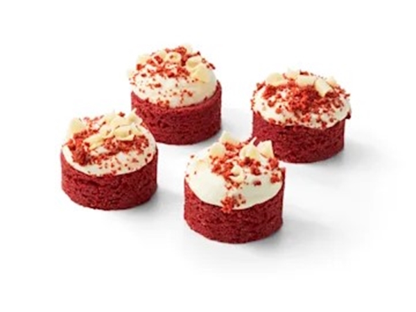 MINI RED VELVET GEBAK&nbsp;4 stuks